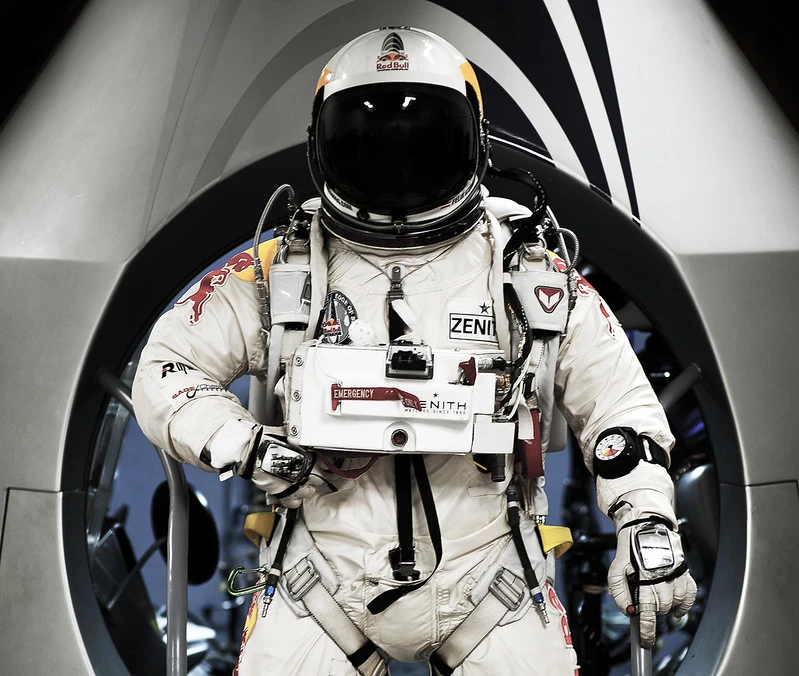 Baumgartner in February 2012, training for the Stratos jump. Image © Jörg Mitter/Red Bull Content Pool