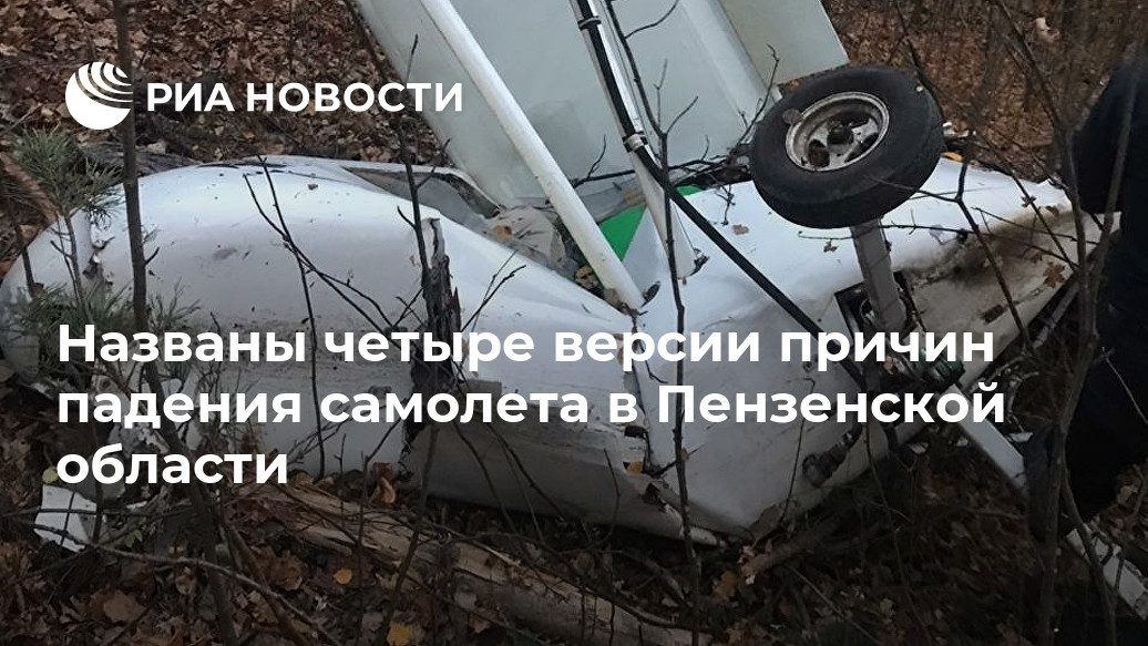 Названы четыре версии причин падения самолета в Пензенской области Названы четыре версии причин падения самолета в Пензенской области